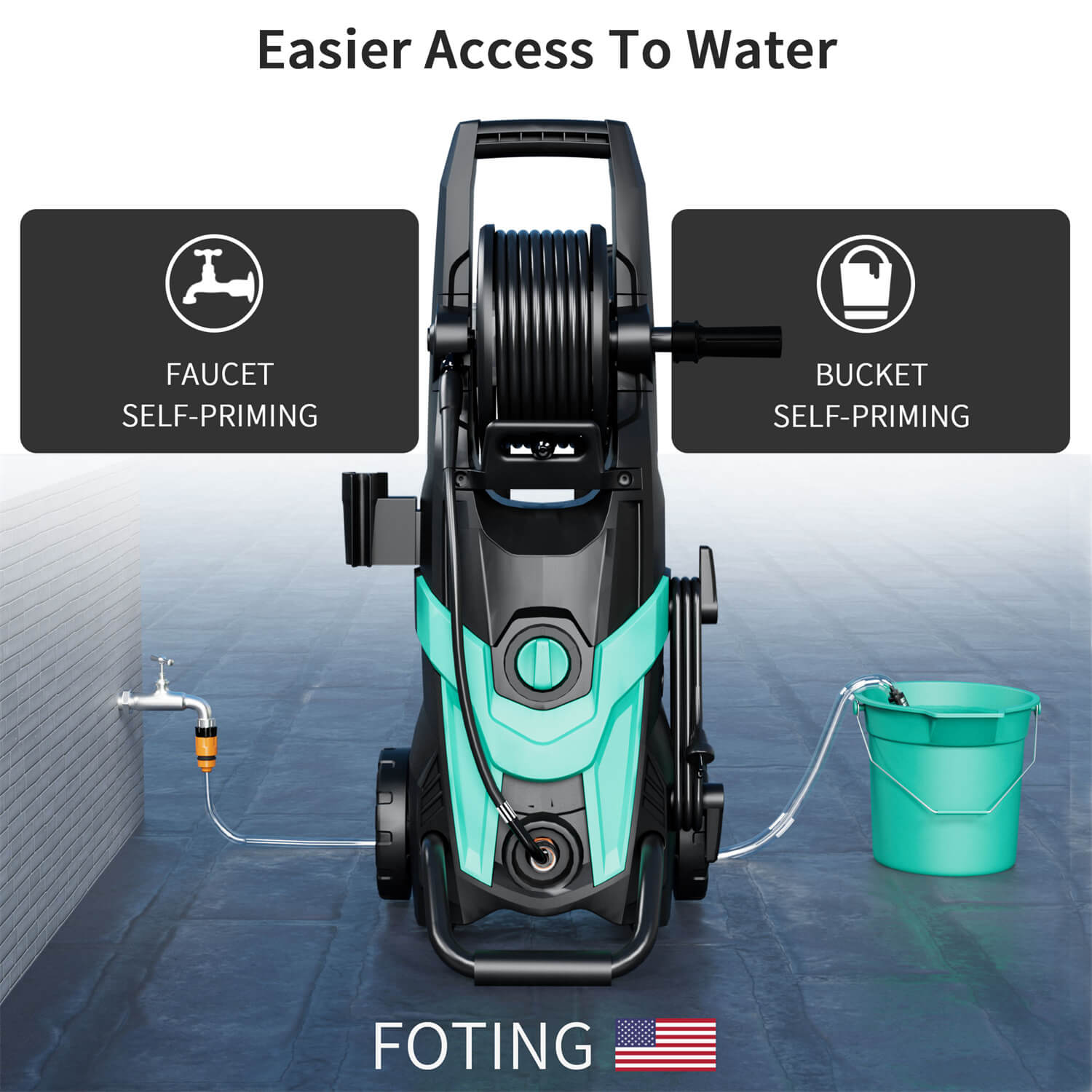 Electric Pressure Washer 4500 PSI 3.2 GPM Power Washer with 23ft Hose
