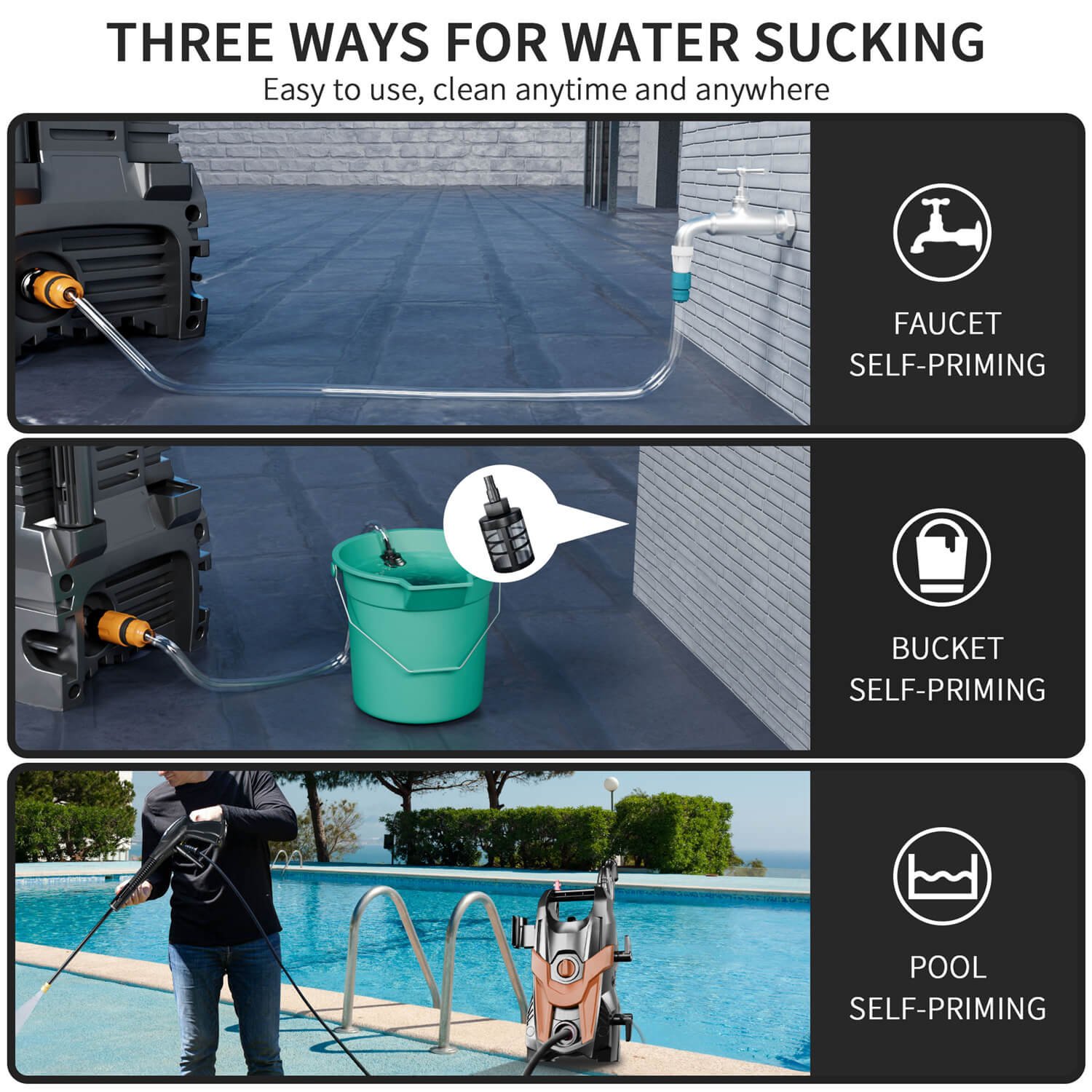 Electric Pressure Washer 4200 PSI 2.8 GPM Power Washer with 23ft Hose