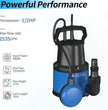 Foting 1/2HP 2535GPH Submersible Sump Pump Portable Clean/Dirty Water Pump