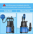 Foting 1/2HP 2535GPH Submersible Sump Pump Portable Clean/Dirty Water Pump