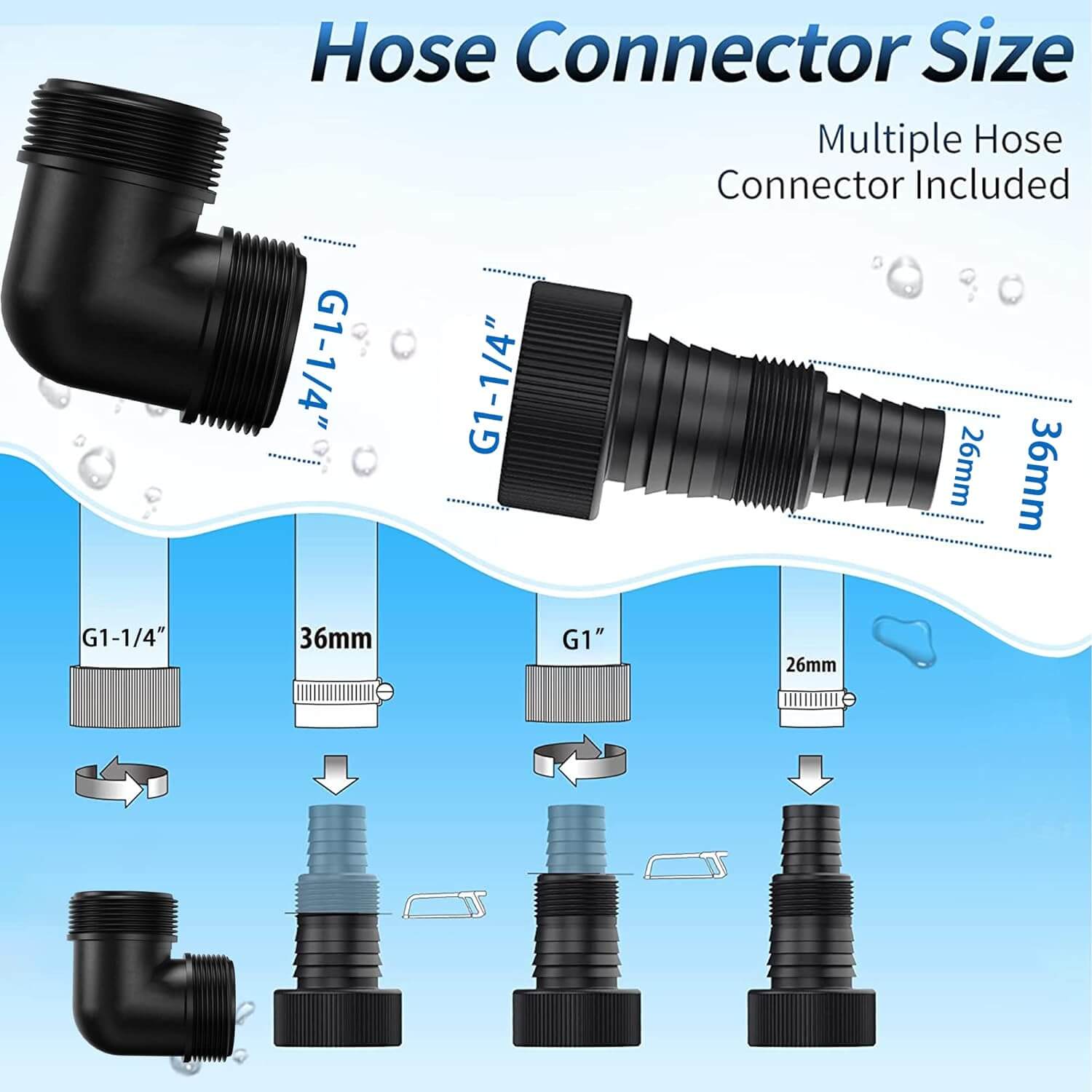 Foting 1/2HP 2535GPH Submersible Sump Pump Portable Clean/Dirty Water Pump