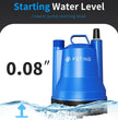 Foting 1/4HP 1676GPH Submersible Sump Pump Portable Clean/Dirty Water Pump