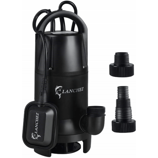 Lanchez Submersible Utility Pump 1 HP Electric Sump Water Pump Portable 4462GPH