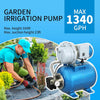 Submersible Shallow Well Pump 1.5HP with Pressure Tank for House 1340GPH