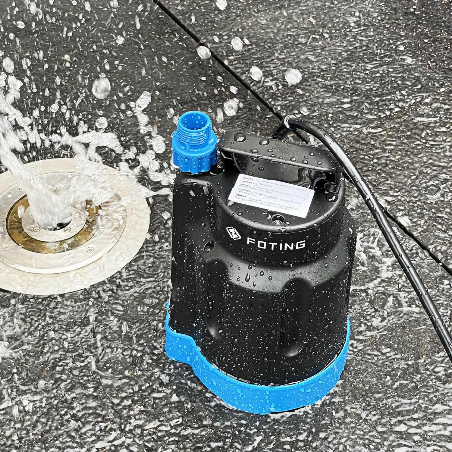 Submersible Sump Pump 1/2HP Electric Utility Water Pump Portable 1860GPH