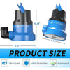 Submersible Sump Pump 1/2HP Electric Utility Water Pump Portable 1937GPH