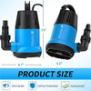 Submersible Sump Pump 1HP Drainage Pump Portable for Basement Pond 3960GPH