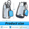 Submersible Sump Pump 1HP Electric Utility Water Pump Portable 3434GPH