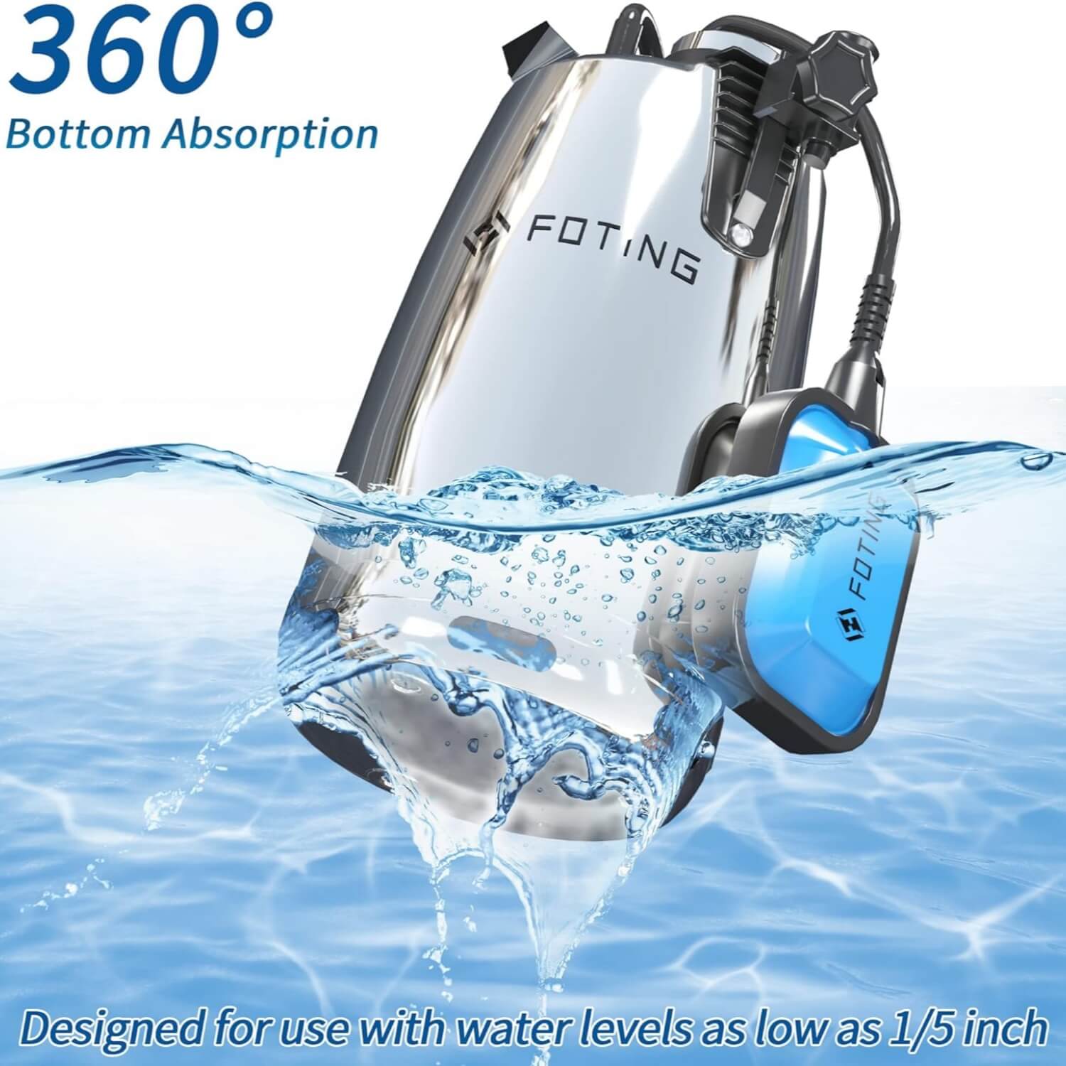 Submersible Sump Pump 1HP Electric Utility Water Pump Portable 3434GPH