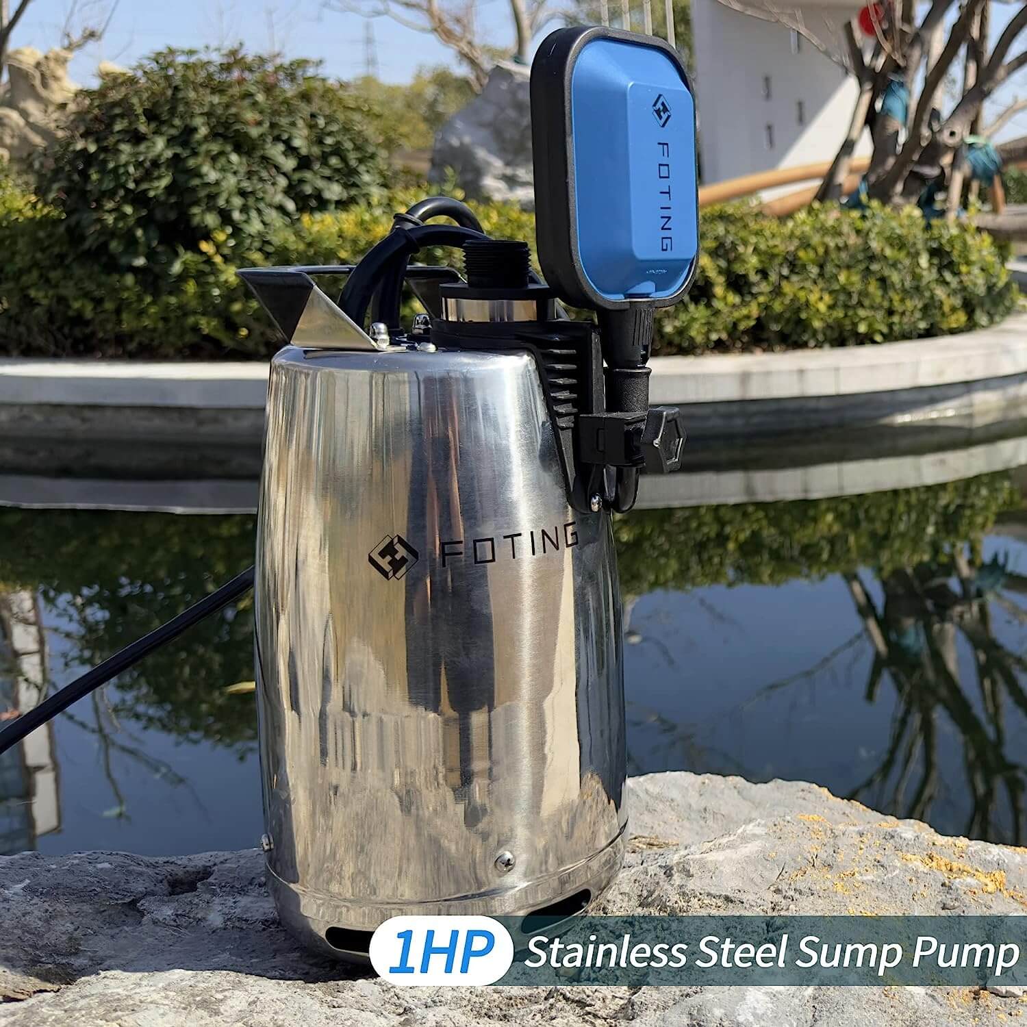 Submersible Sump Pump 1HP Electric Utility Water Pump Portable 3434GPH